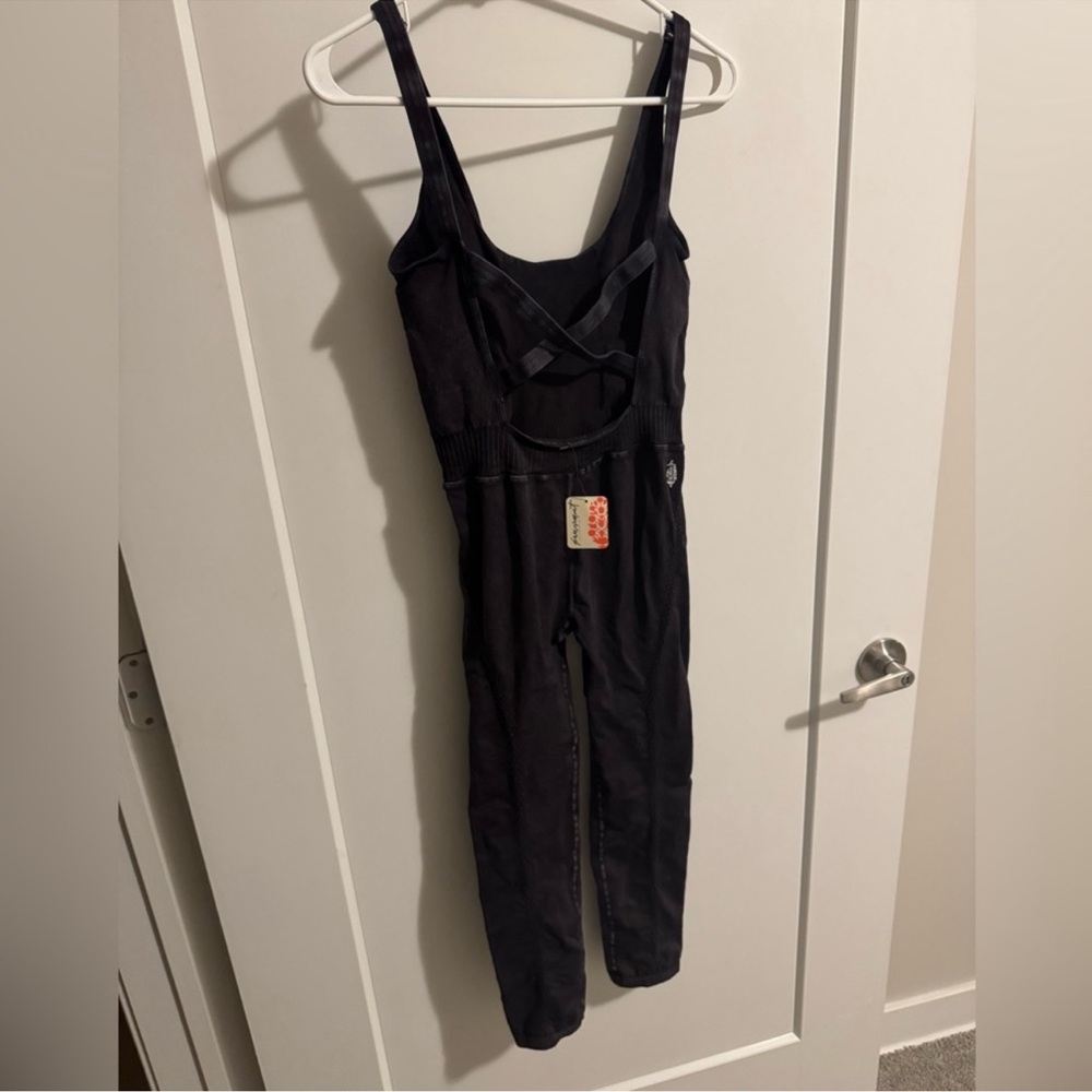Free people movement good karma Stylish Black Jumpsuit - Picture 2 of 4